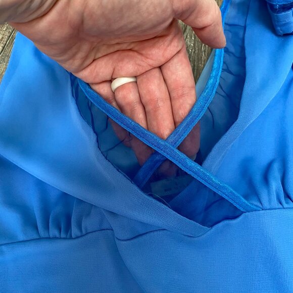 Vtg NWT Byer Too Womens Y2K Sheer Midi Slip Dress Size L Fairycore Floral 90s - Picture 10 of 16